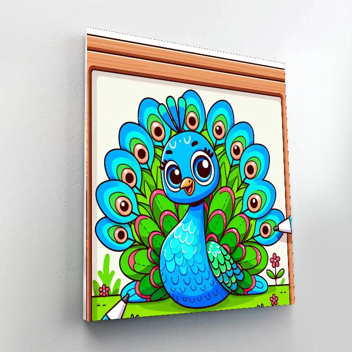 Radiant Peacock Painting By Numbers Kit