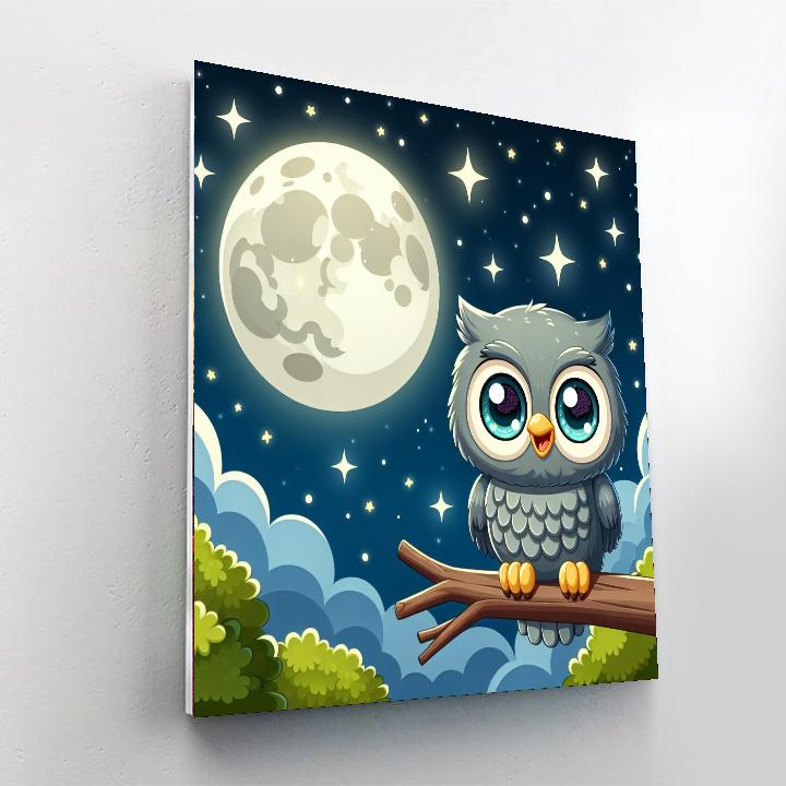 Bright Moonlight Owl Numbered Painting Kits