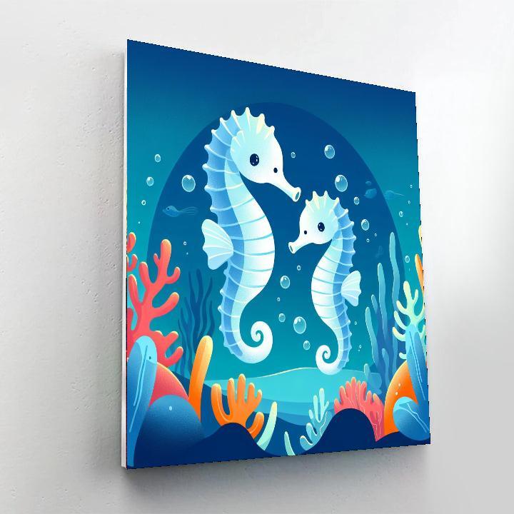 Seahorse Symphony Paint By Color