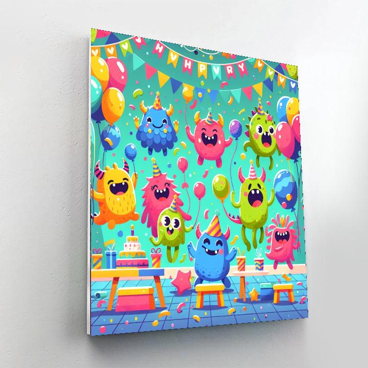 The Friendly Monster Party DIY Paint By Numbers