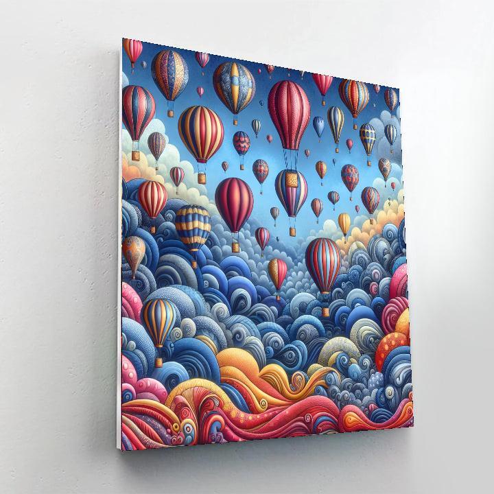 Fanciful Hot Air Balloon Festival Paint By Numbers