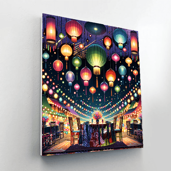 Colorful Festival Of Lights DIY Paint By Numbers
