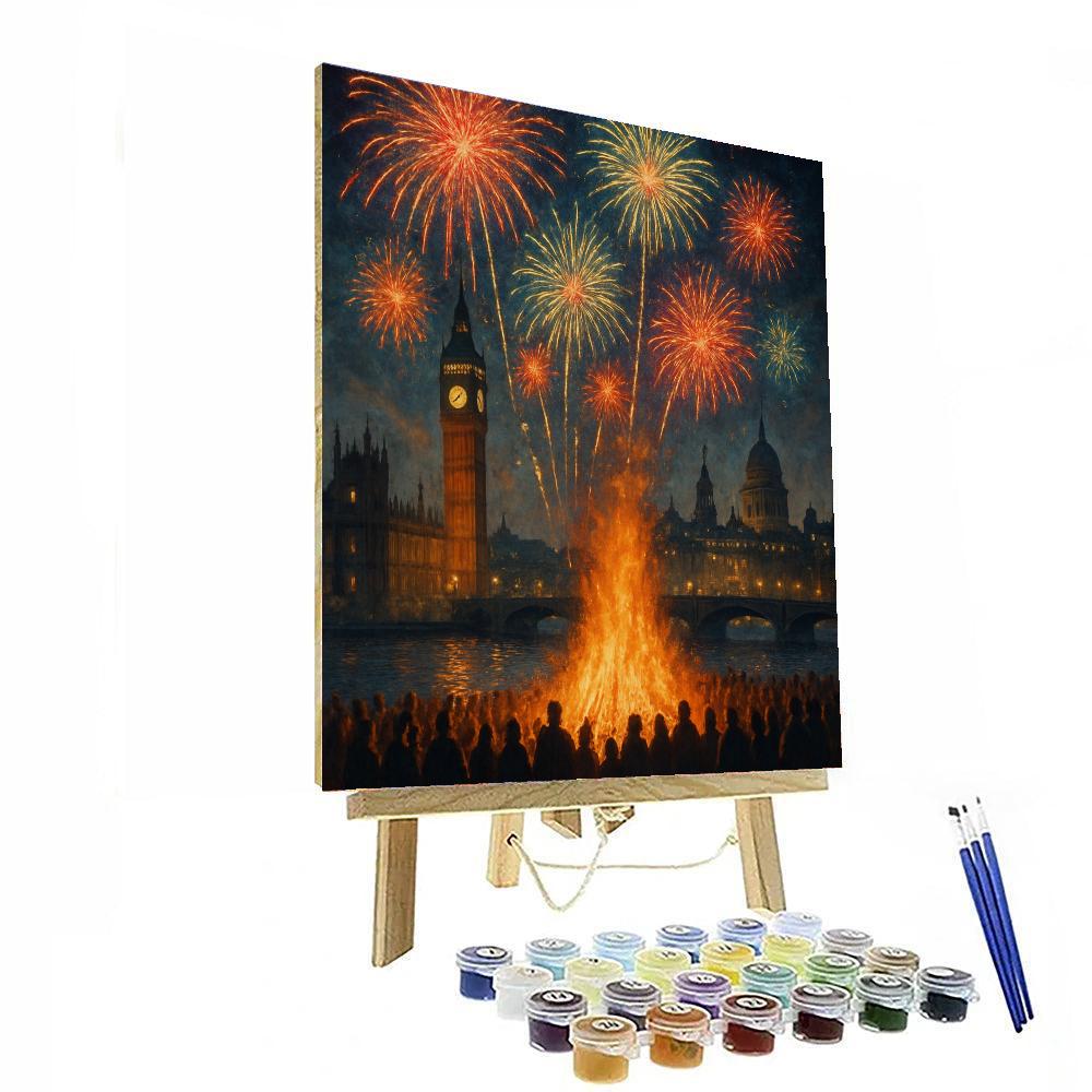 Guy Fawkes Night - London Number Painting