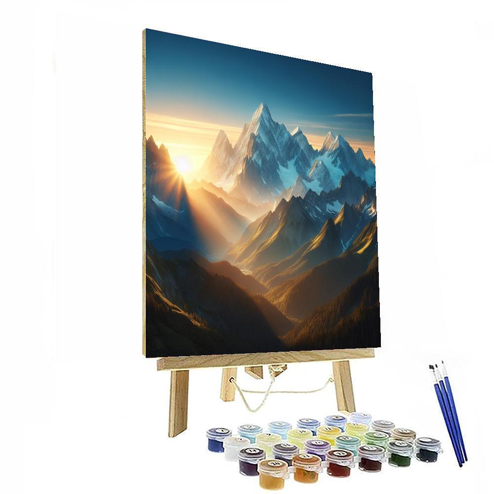 Mountain Morning Majesty DIY Paint By Numbers