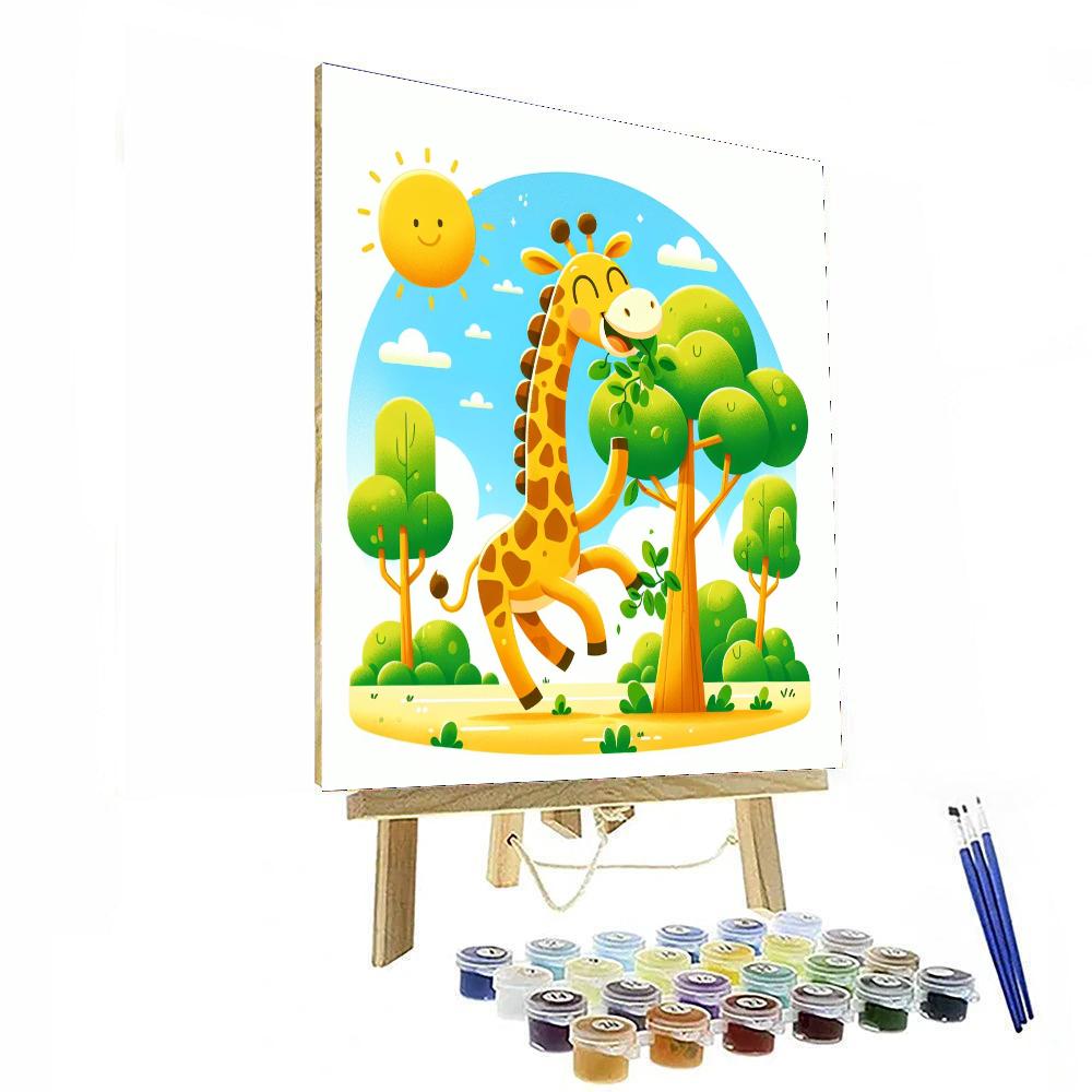Giggle At The Giraffe Number Painting