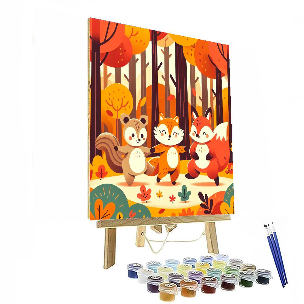 Autumn Forest Frolic Paint By Color