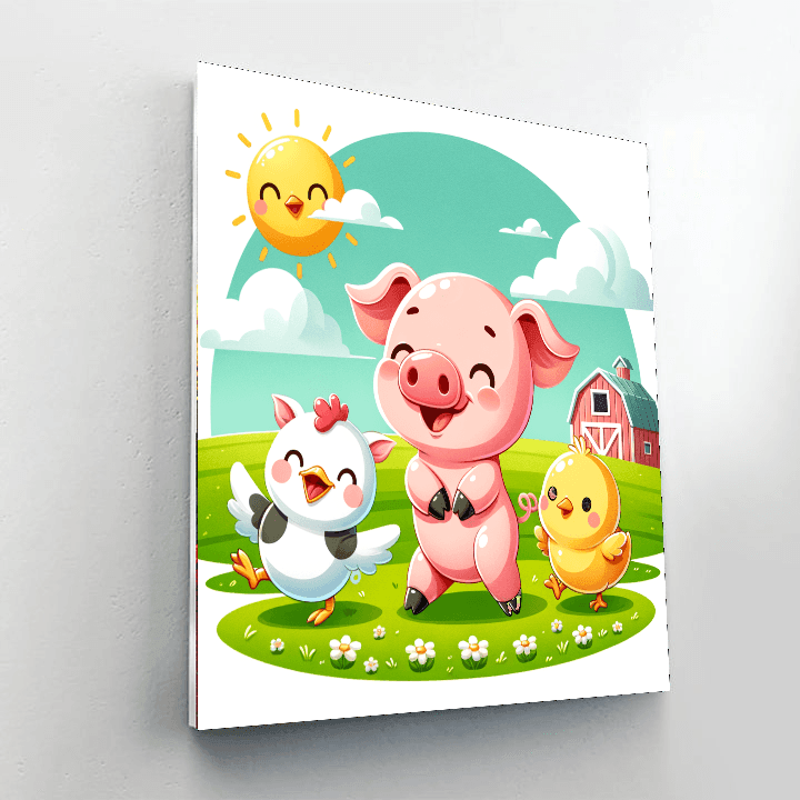 Adorable Baby Farm Animals Painting By Numbers Kit