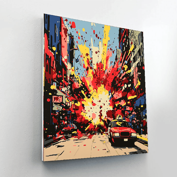 Warhol Inspired Pop Art Urban Explosion - DIY Painting By Numbers Kit