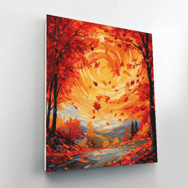 Vincent Van Gogh Inspired Autumn Leaves Cascade  Painting By Numbers Kit