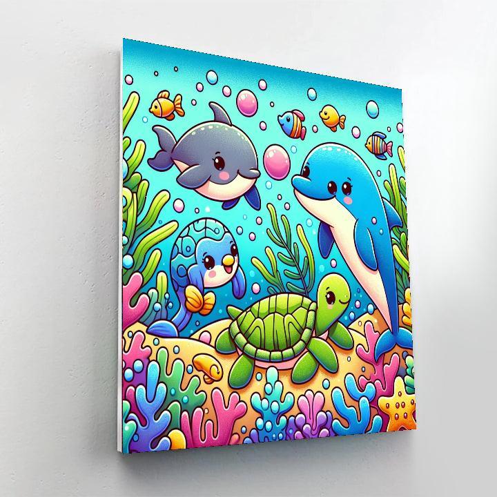 Cheerful Underwater Adventure Numbered Painting Kits