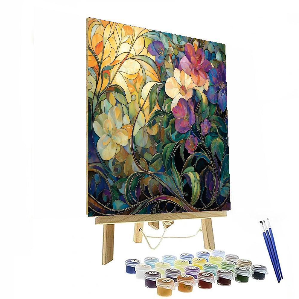 Alphonse Mucha Inspired Lush Harmony  Paint By Numbers Kits