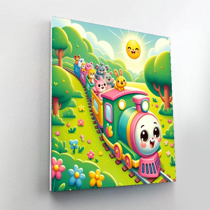 Sunny Train Adventure Numbered Painting Kits