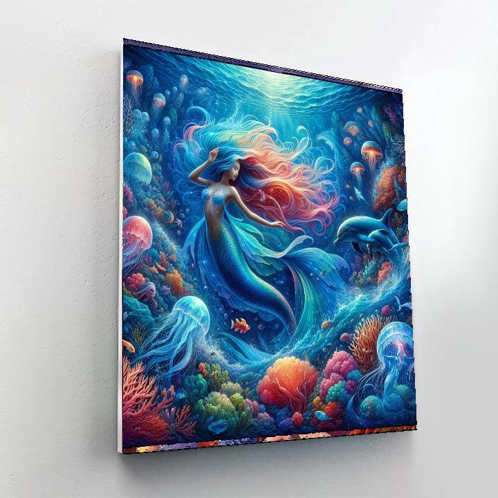 Little Mermaid's Ocean Fantasy Paint By Numbers Art
