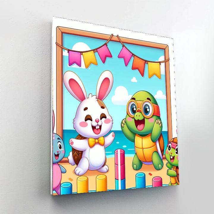 Silly Animal Showdown DIY Paint By Numbers