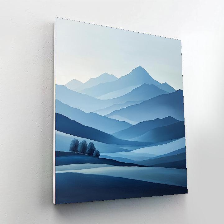 Zhao Mengfu Inspired Beauty Of Distant Peaks  Paint By Color