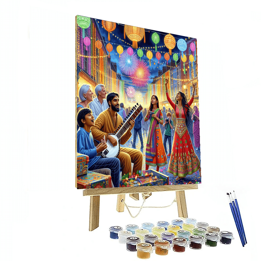 Diwali In Leicester - Leicester Numbered Painting Kits