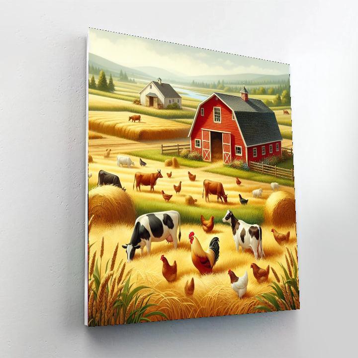 Rustic Barnyard Harmony Numbered Painting Kits