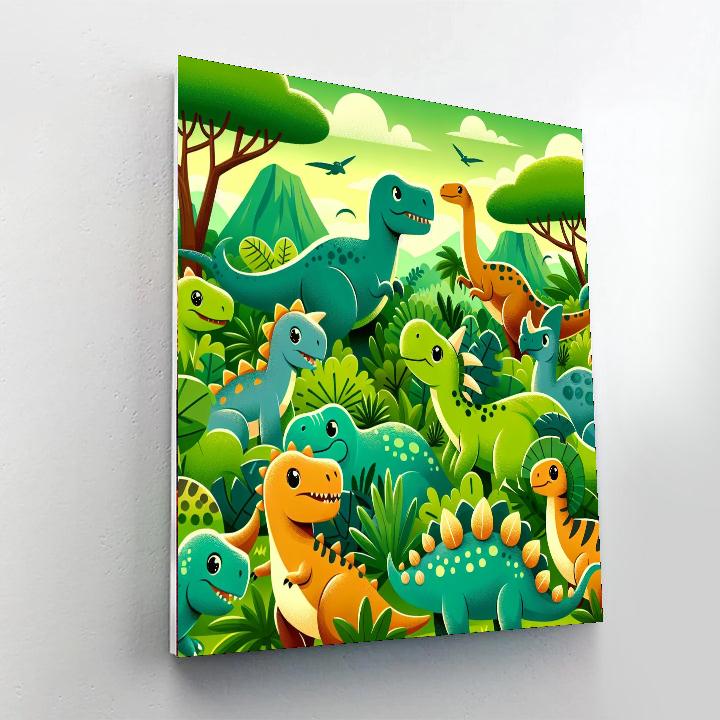 Dinosaur Kingdom Quest Numbered Painting Kits