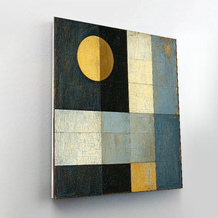 Kazimir Malevich Inspired Ethereal Minimalism  Number Painting