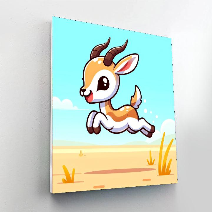 Giggly Gazelle Paint By Numbers Art
