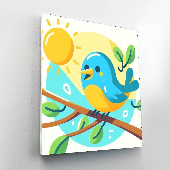 Bouncing Bluebird DIY Paint By Numbers