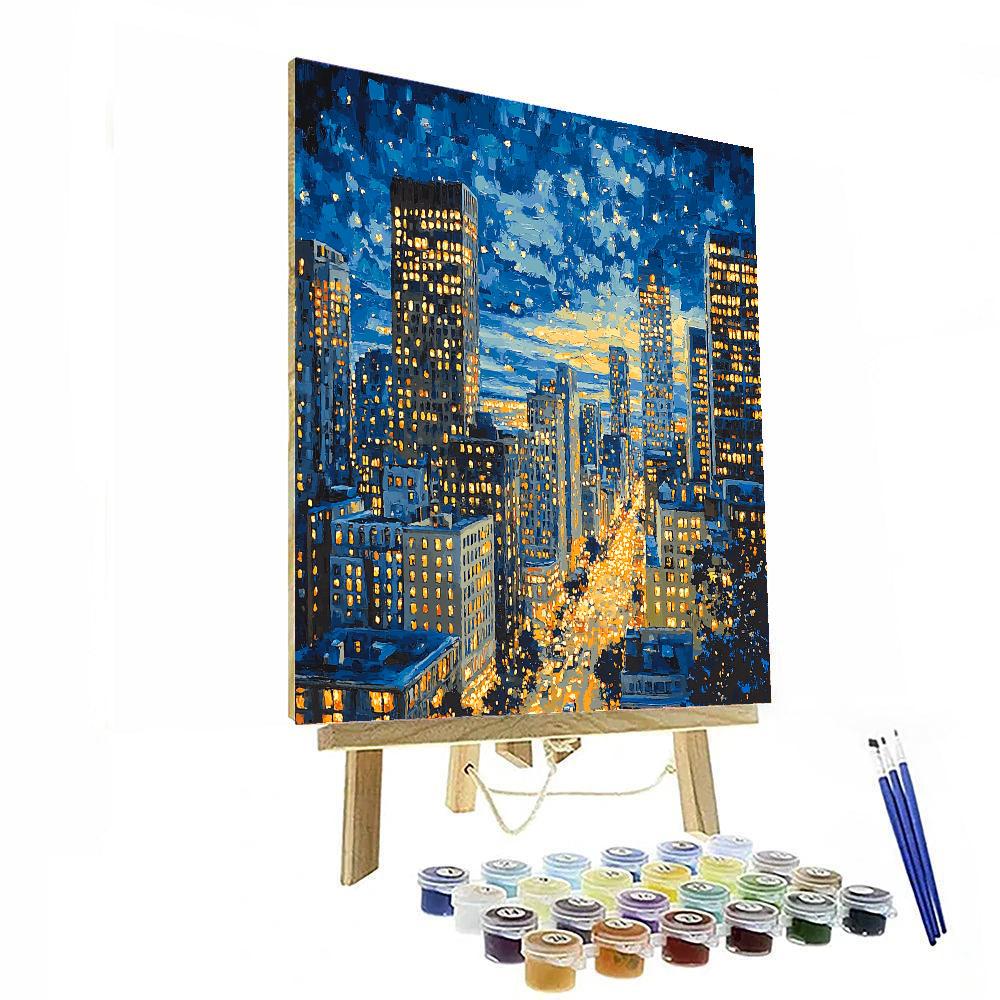 Hopper Inspired Urban Vibes In Motion  Paint By Color