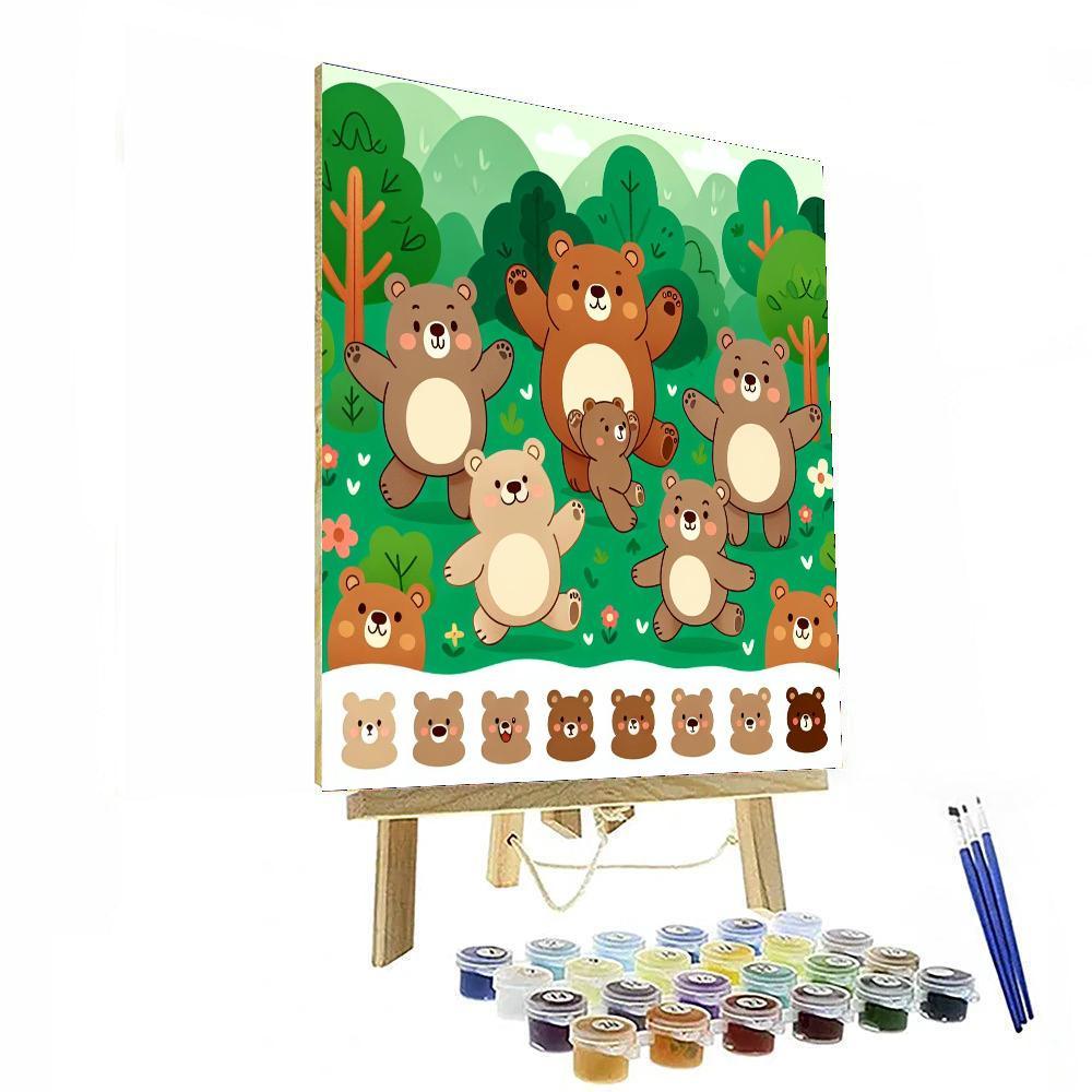 Bouncy Bears Painting By Numbers Kit