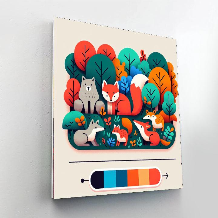 Funky Forest Critters Painting By Numbers Kit