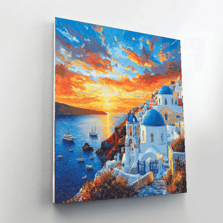 Oia Village Paint By Numbers Kits