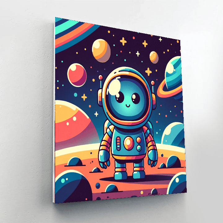 Galactic Robot Explorer DIY Paint By Numbers