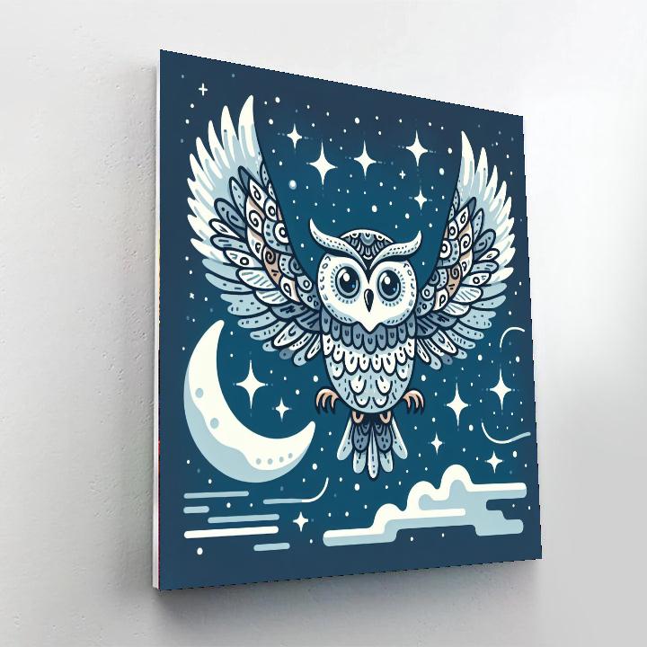 Starlight Owl Adventure Paint By Numbers