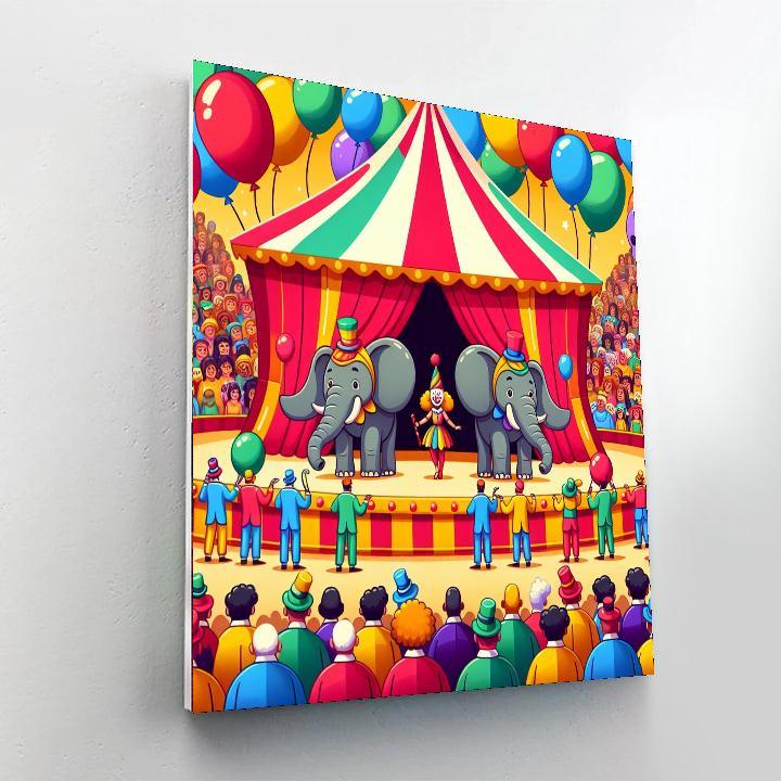 Friendly Animal Circus DIY Paint By Numbers