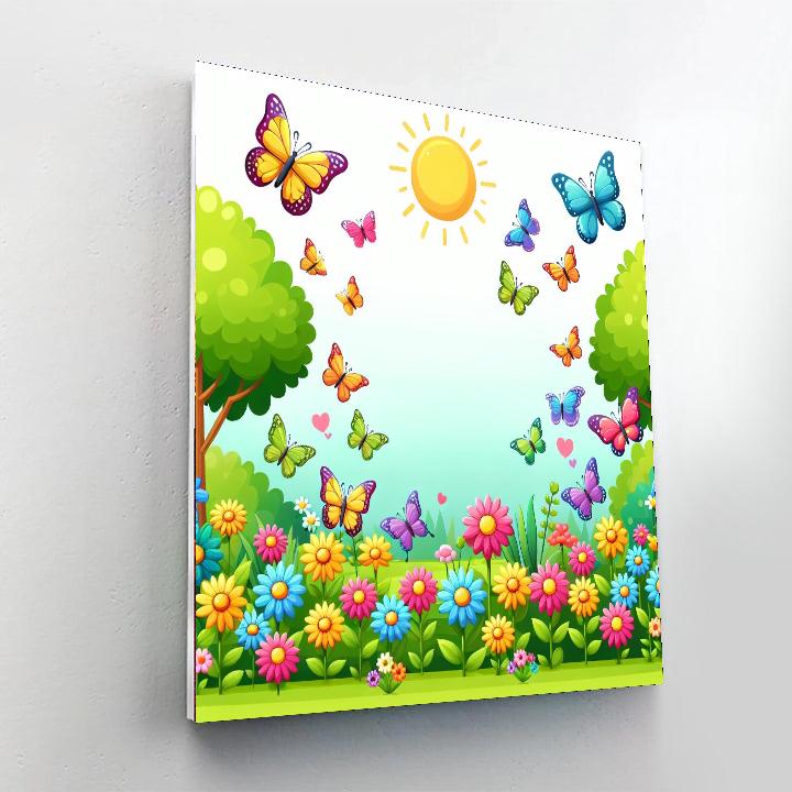 Garden Butterflies Magic Paint By Color