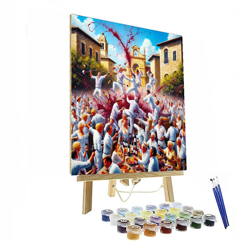 La Batalla De Vino Painting Number Kit