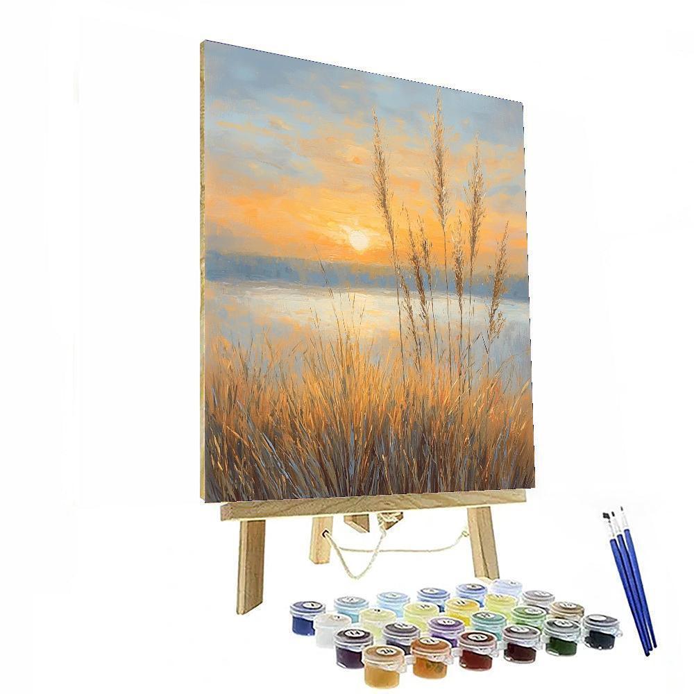Traditional Landscape Art Style Inspired Wild Prairie Sunrise  Paint By Numbers Kits