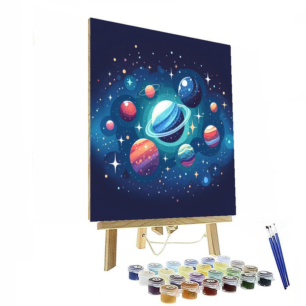 Glittering Galaxy Painting Number Kit
