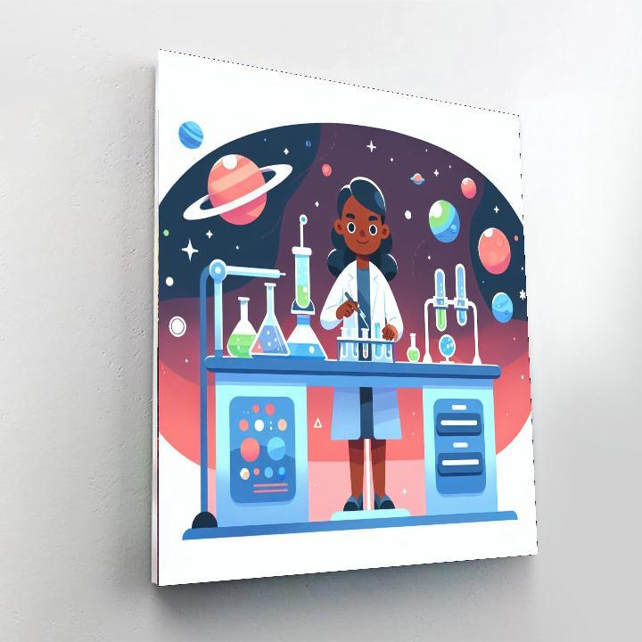 Outer Space Science Lab Painting Number Kit