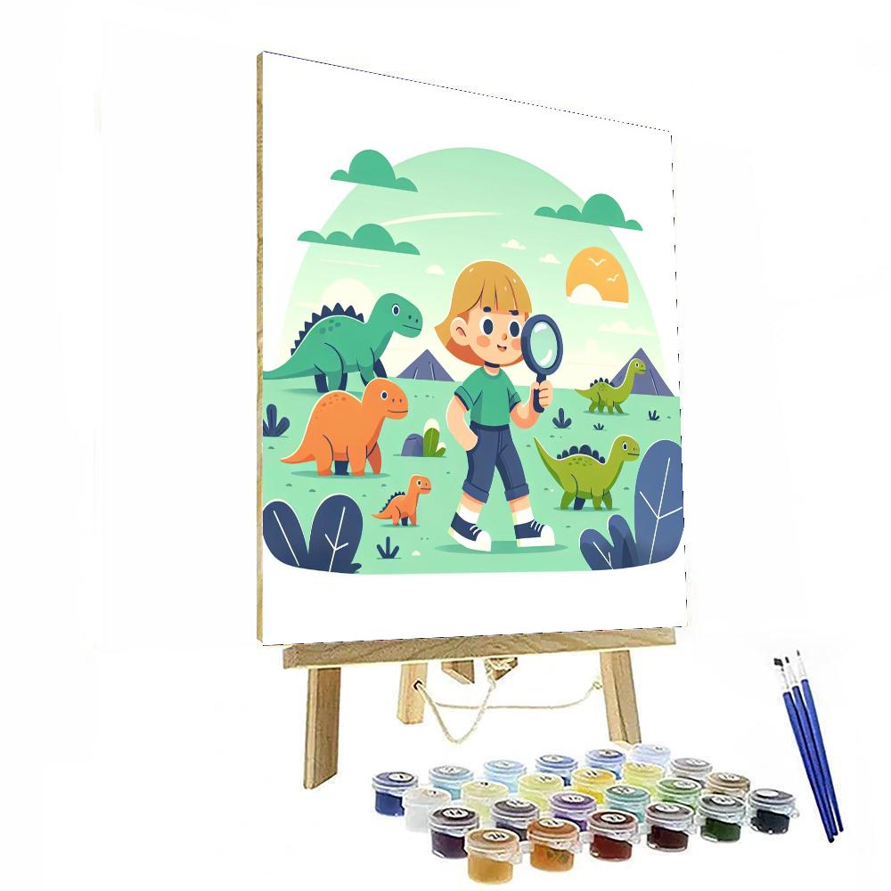 Dinosaur Explorer Journey Paint By Numbers Art