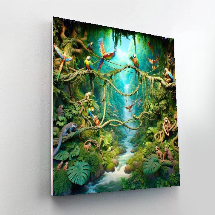 Mysterious Jungle Journey Number Painting