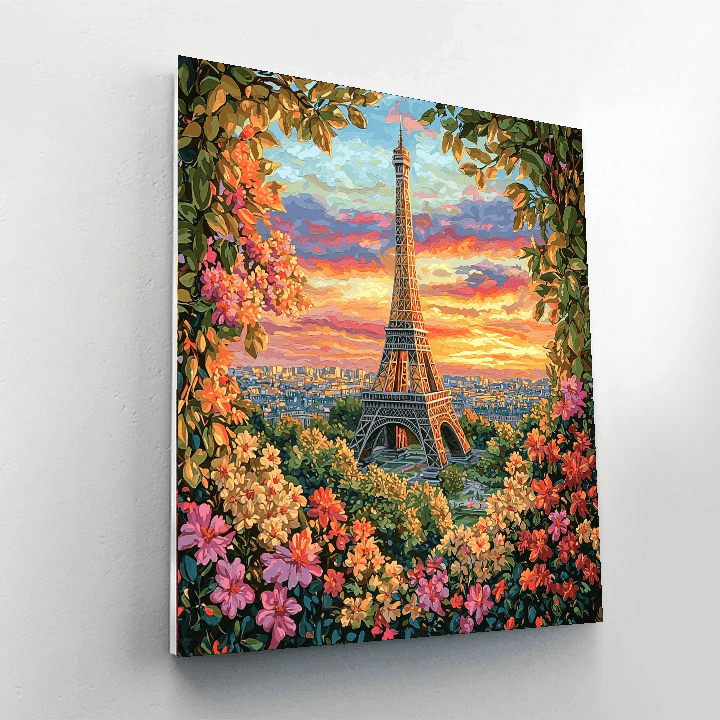 Eiffel Tower Viewpoints Number Painting