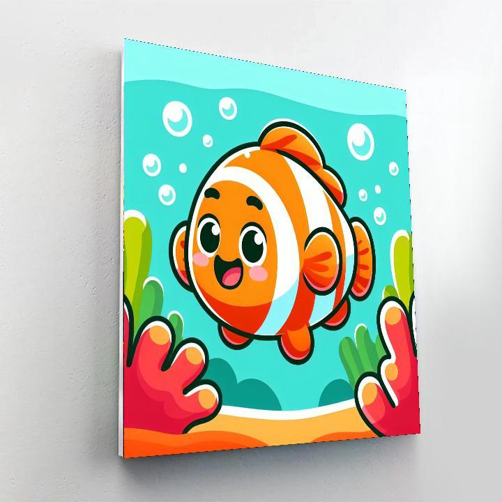 Cheerful Clown Fish Swim Paint By Number