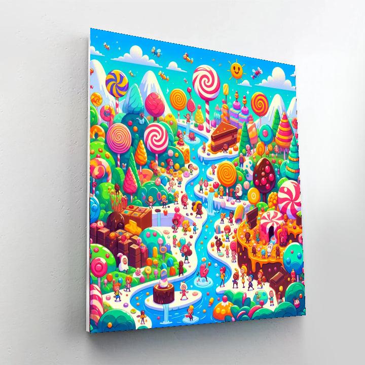 Cheery Candyland Adventure Painting Number Kit