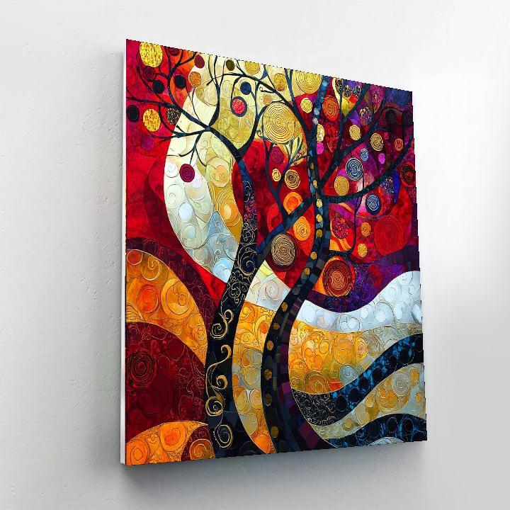 Gustav Klimt Inspired Rhythm Of Life  Paint By Color