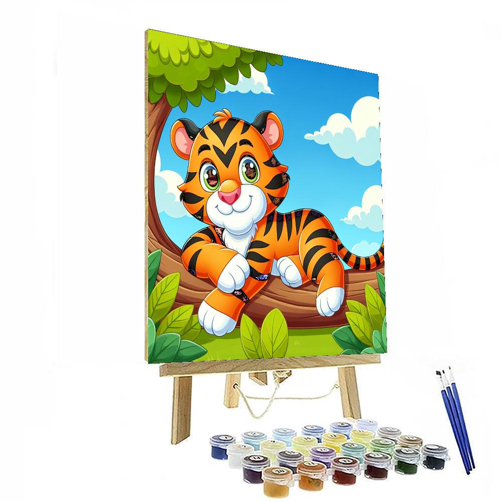 Cheerful Tiger Paint By Number