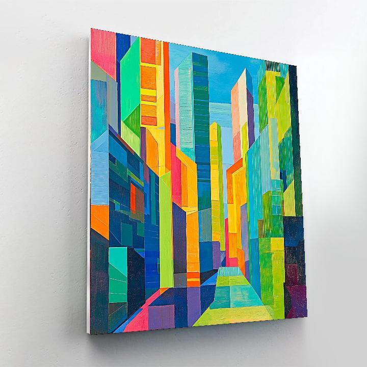 David Hockney Inspired Futuristic Cityscapes In Hockney Style  Paint By Number