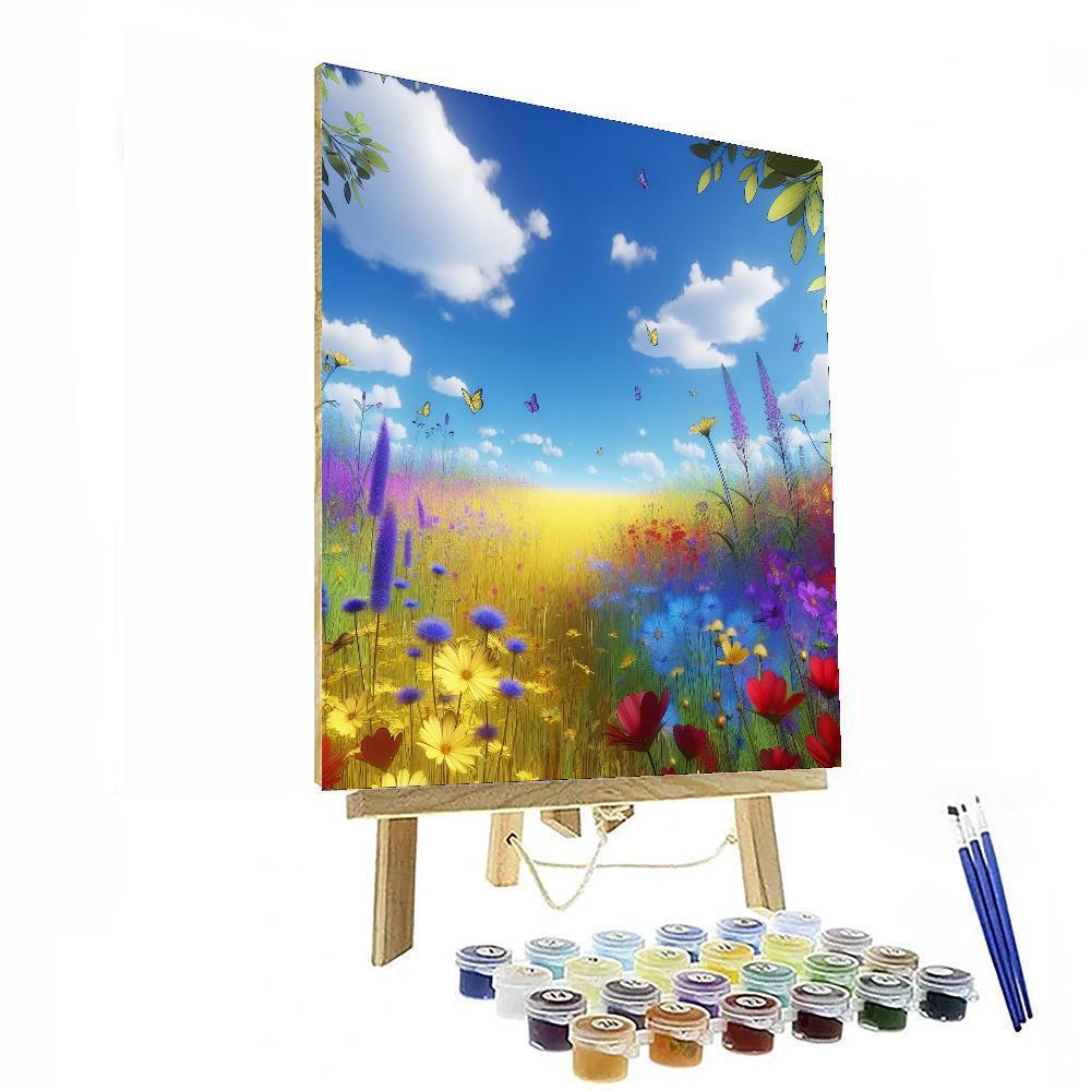 Charming Meadow Blooms Paint By Numbers