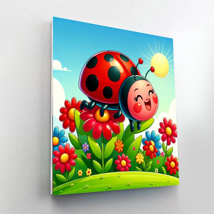 Whimsical Ladybug Paint By Numbers Art