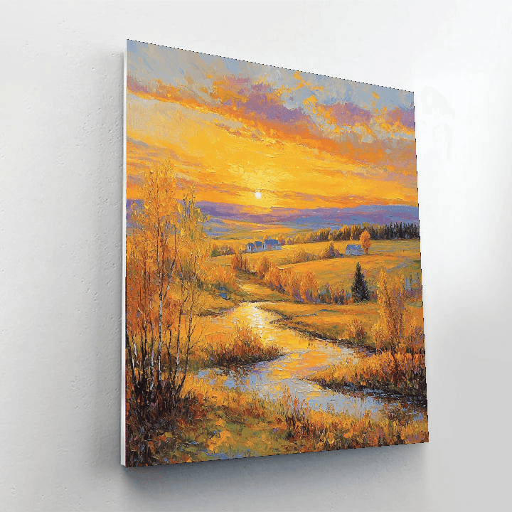 Claude Monet Inspired Golden Hour Bliss  Paint By Numbers Kits