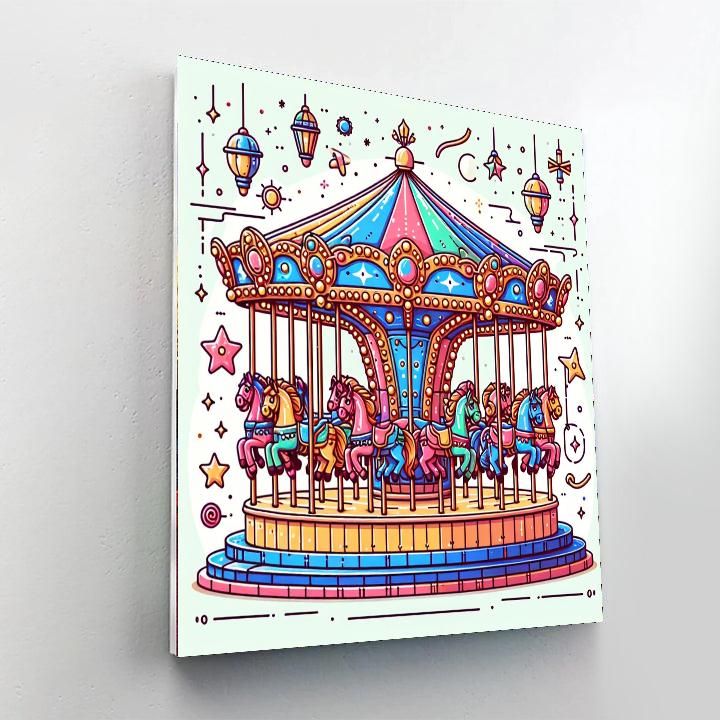 Colorful Carousel Of Dreams Paint By Number