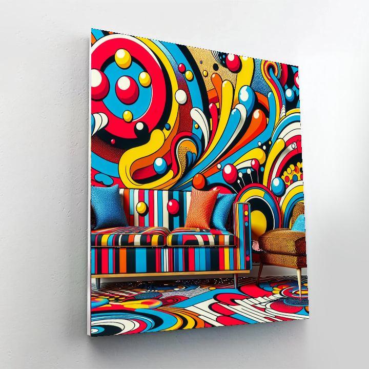 Retro Pop Art Burst Painting By Numbers Kit